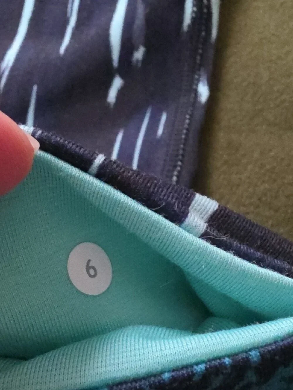 lululemon athletica Navy and Light Blue Streaked High-Rise Leggings